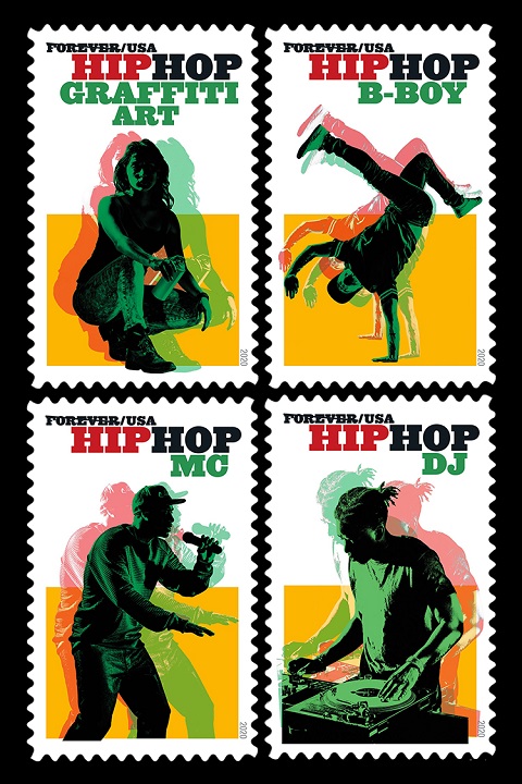 Hip Hop immortalized with 4 new postage stamps, and they're fresh!