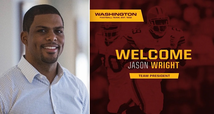 The Washington Football Team Names Jason Wright President; Responsibilities Include Sales and Marketing
