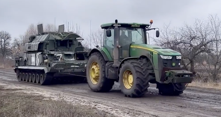 Advertisers end ads in Russia, and U.S.-made tractor pulling Russian military equipment in Ukraine proves popular on social media